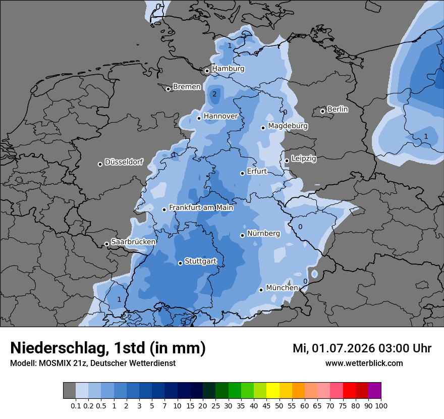 Modellkarte MOSMIX – precip – deutschland
