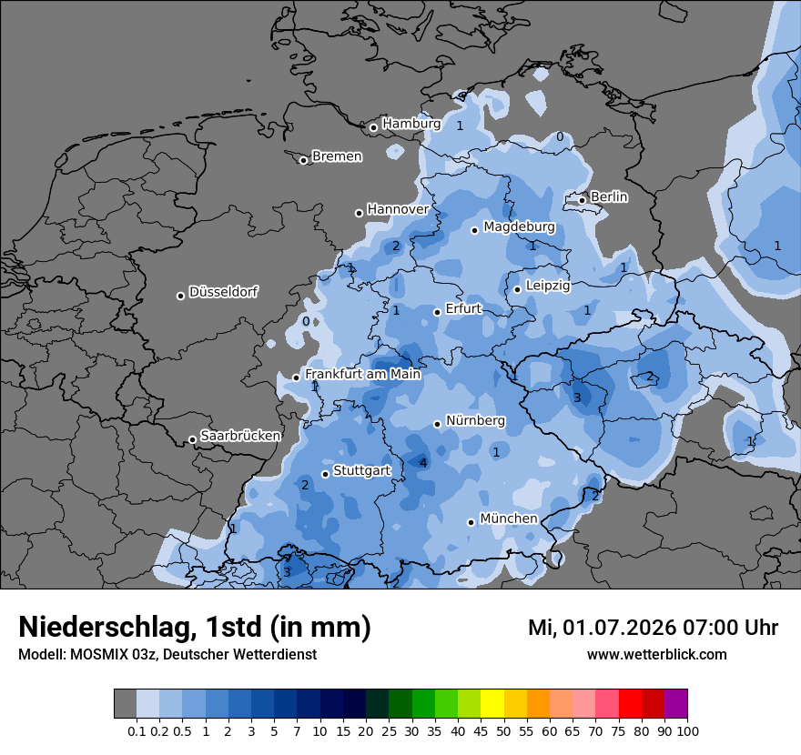 Modellkarte MOSMIX – precip – deutschland