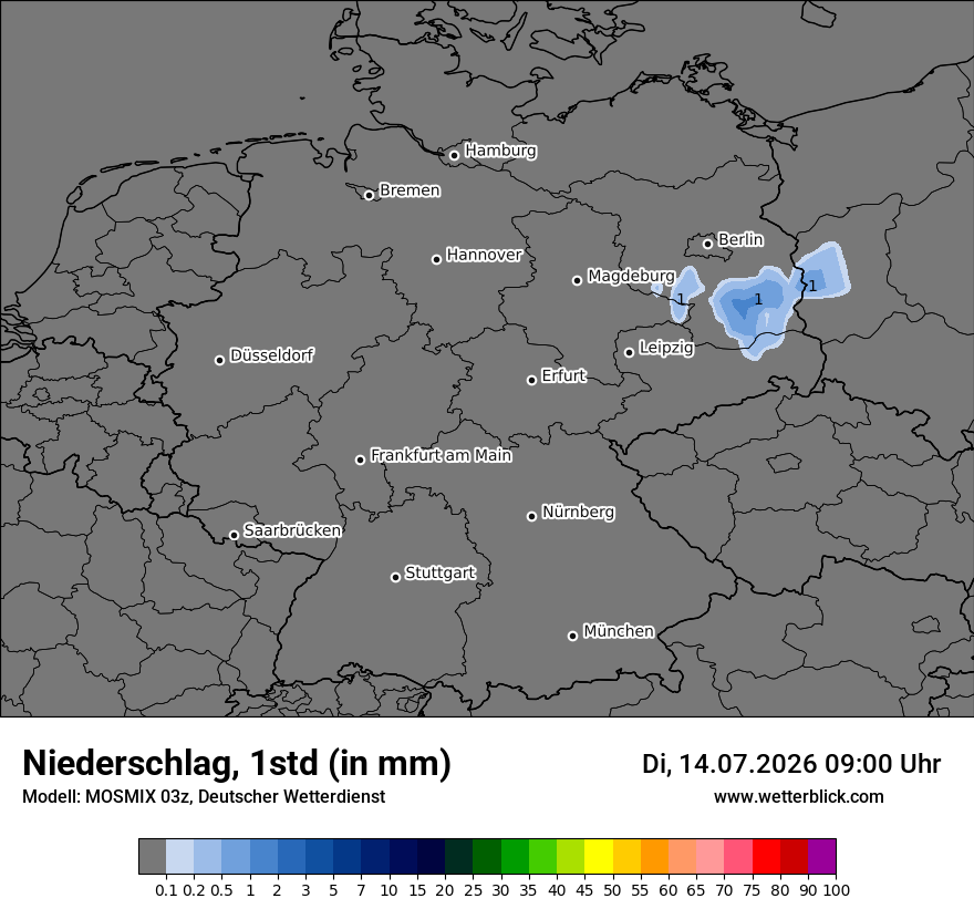 Modellkarte MOSMIX – precip – deutschland