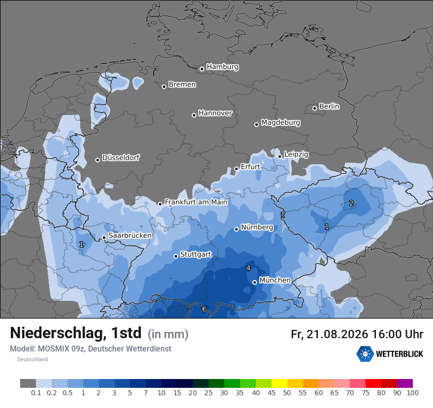 Modellkarte MOSMIX – precip – deutschland