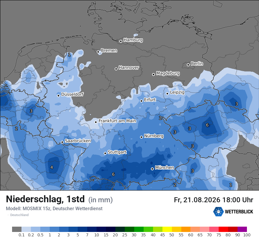 Modellkarte MOSMIX – precip – deutschland