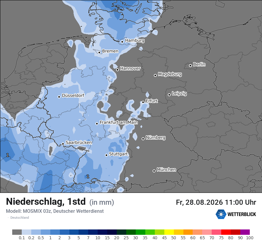 Modellkarte MOSMIX – precip – deutschland