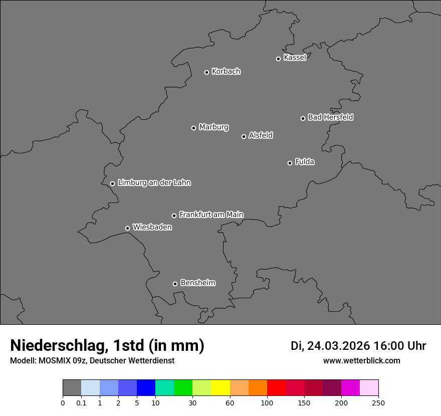 Modellkarte MOSMIX – precip – he