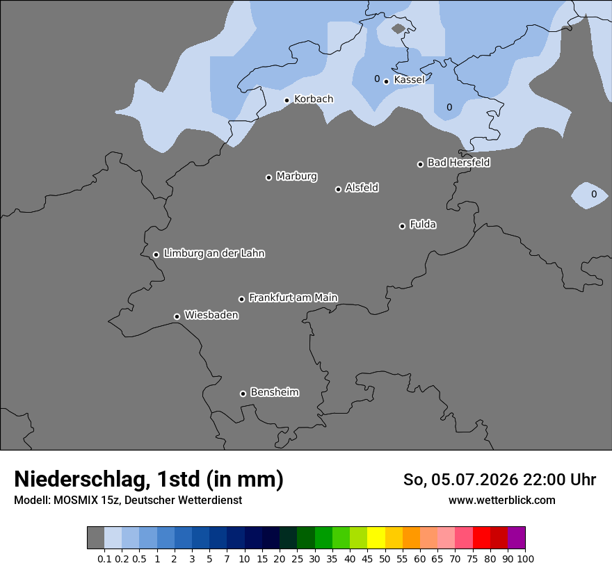 Modellkarte MOSMIX – precip – he