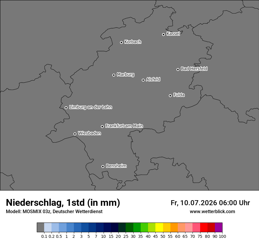 Modellkarte MOSMIX – precip – he