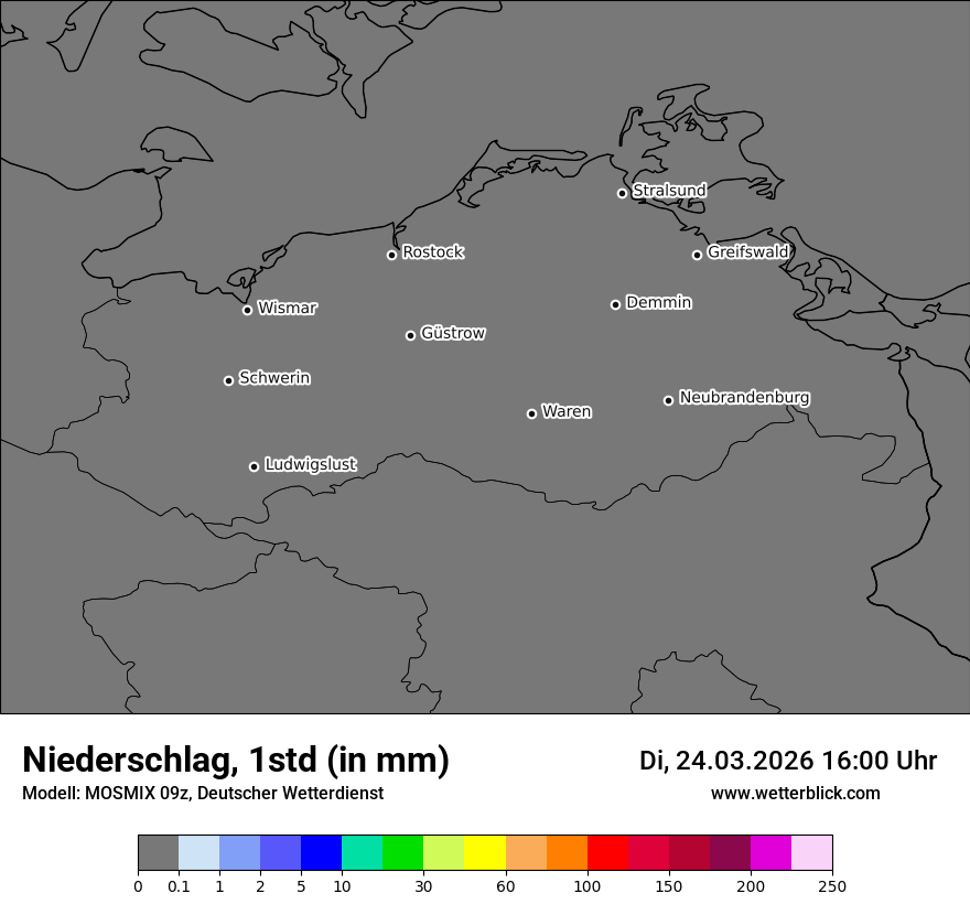 Modellkarte MOSMIX – precip – mv