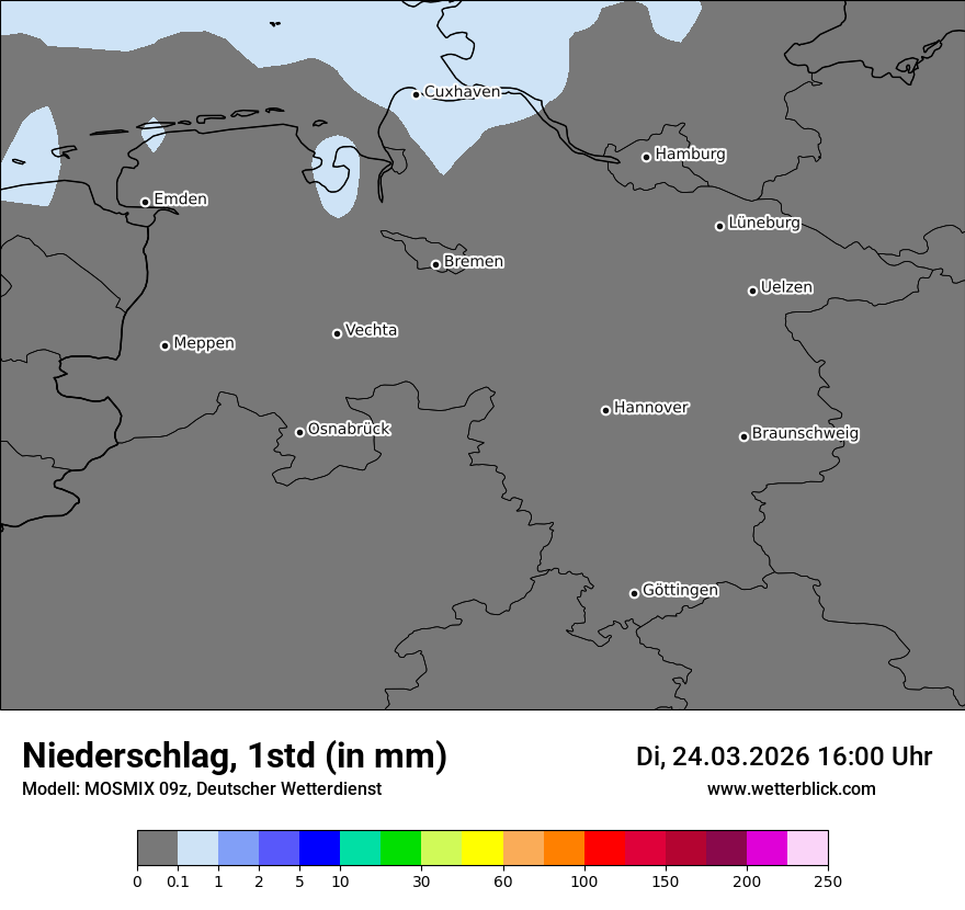 Modellkarte MOSMIX – precip – ni