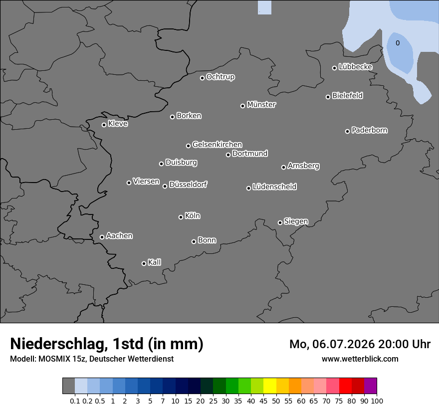 Modellkarte MOSMIX – precip – nrw