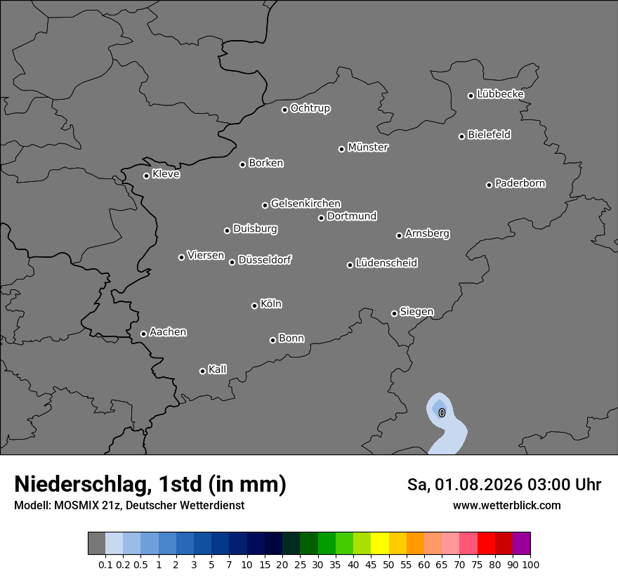 Modellkarte MOSMIX – precip – nrw