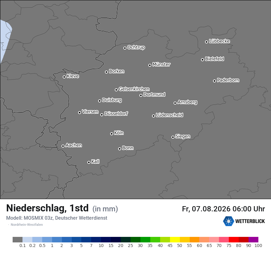 Modellkarte MOSMIX – precip – nrw