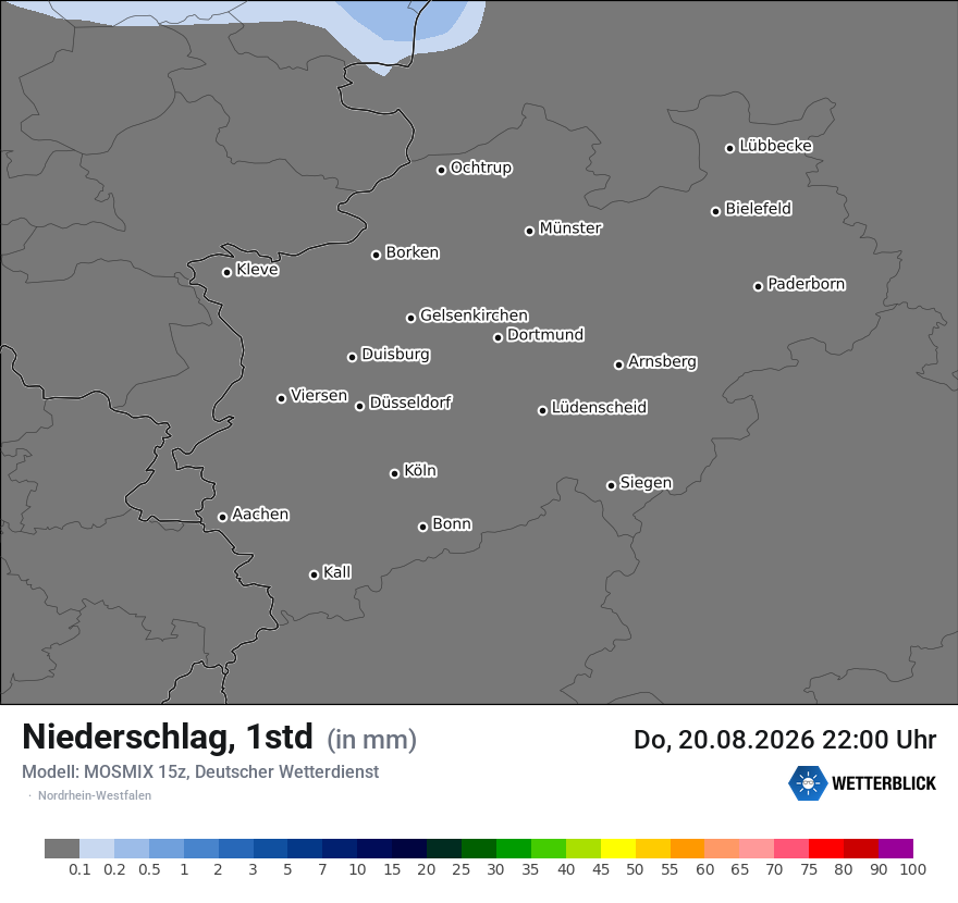 Modellkarte MOSMIX – precip – nrw