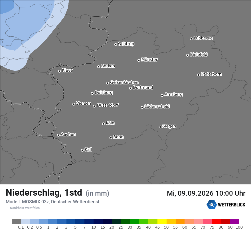 Modellkarte MOSMIX – precip – nrw