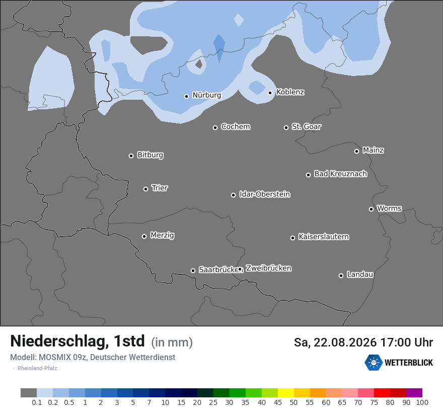 Modellkarte MOSMIX – precip – rp