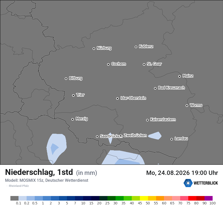 Modellkarte MOSMIX – precip – rp