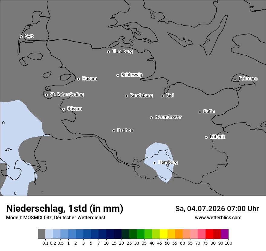 Modellkarte MOSMIX – precip – sh