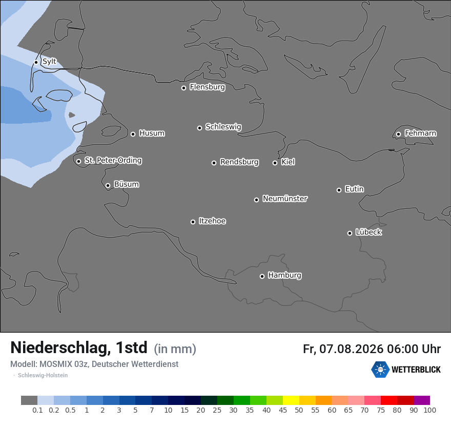 Modellkarte MOSMIX – precip – sh