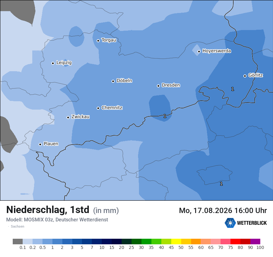 Modellkarte MOSMIX – precip – sn
