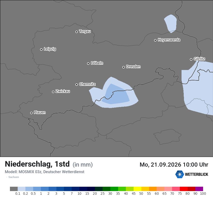 Modellkarte MOSMIX – precip – sn