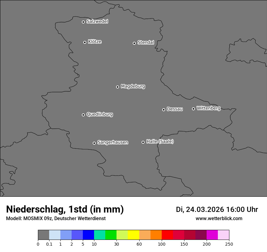 Modellkarte MOSMIX – precip – st