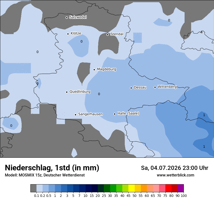 Modellkarte MOSMIX – precip – st