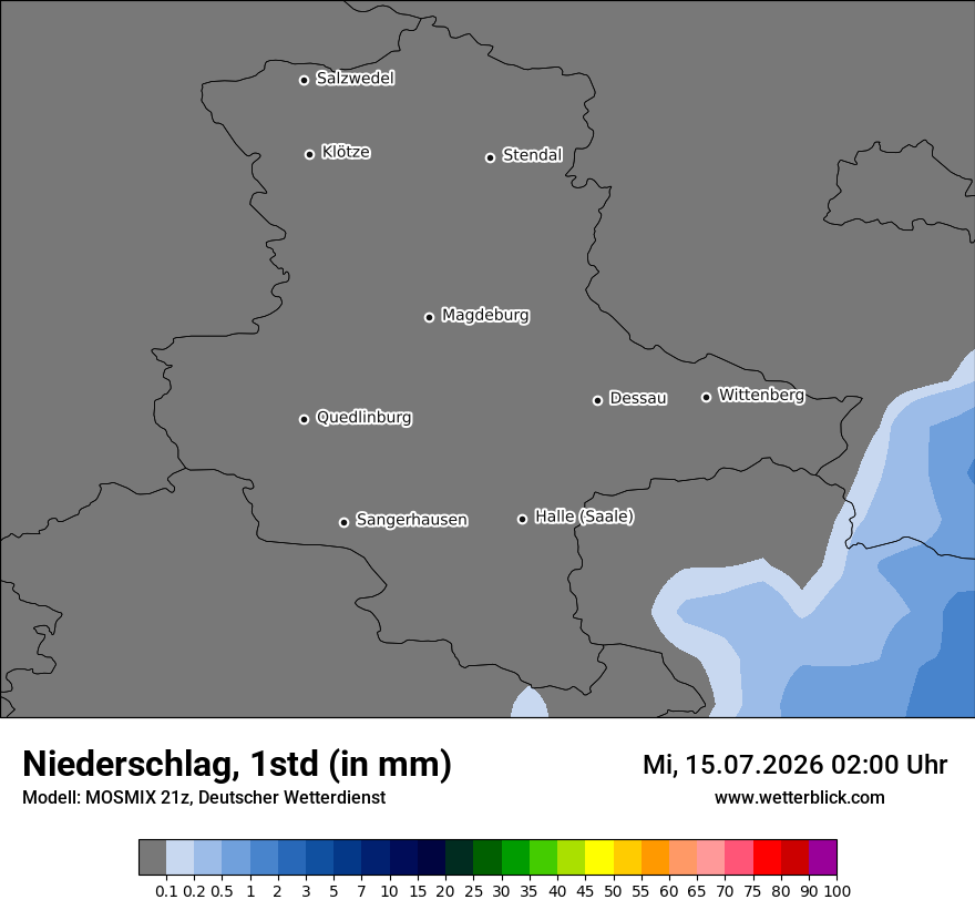 Modellkarte MOSMIX – precip – st