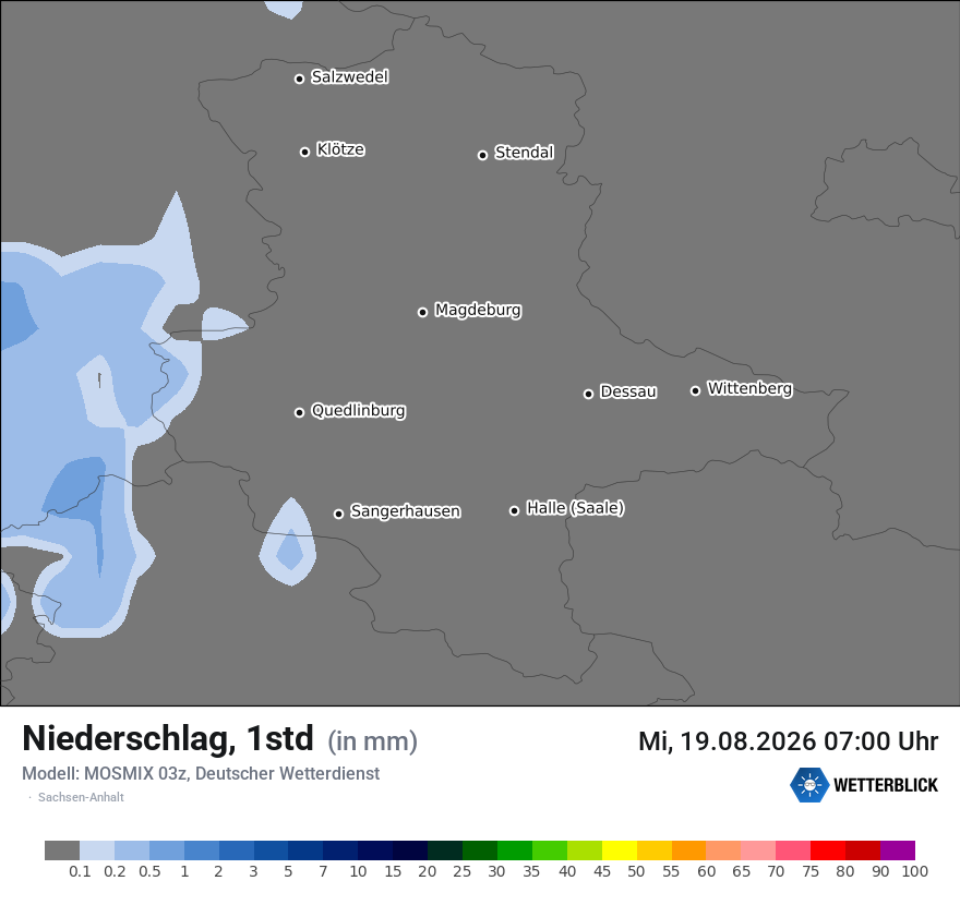 Modellkarte MOSMIX – precip – st