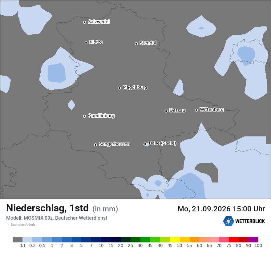 Modellkarte MOSMIX – precip – st