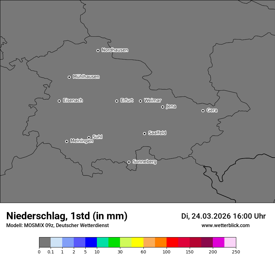Modellkarte MOSMIX – precip – th