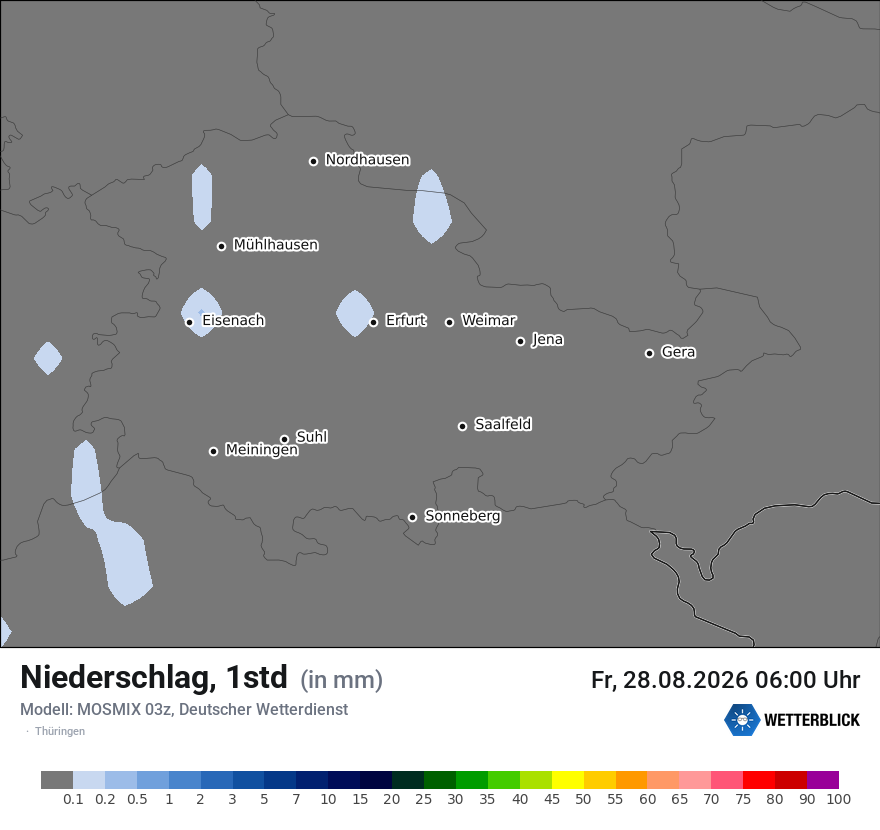 Modellkarte MOSMIX – precip – th