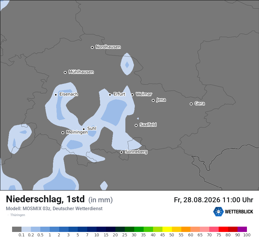 Modellkarte MOSMIX – precip – th