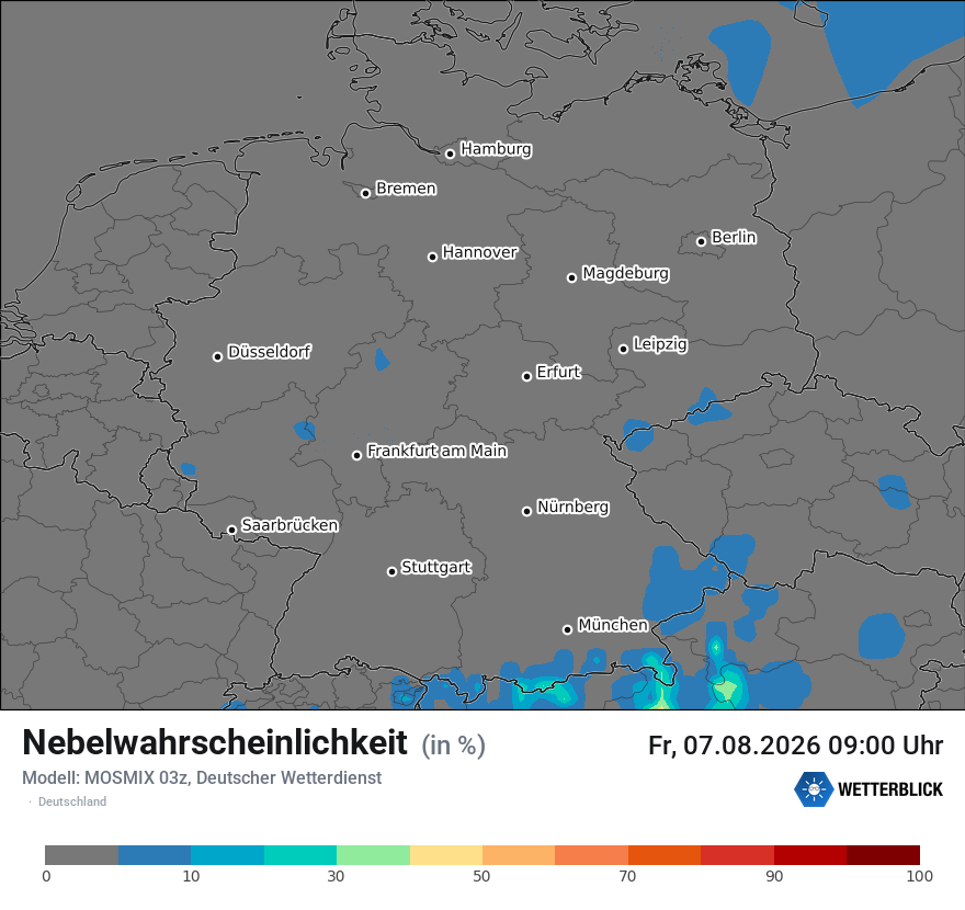 Modellkarte MOSMIX – prob_fog – deutschland