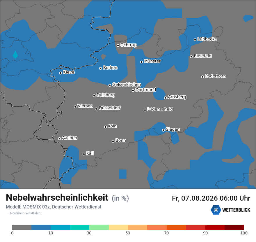 Modellkarte MOSMIX – prob_fog – nrw