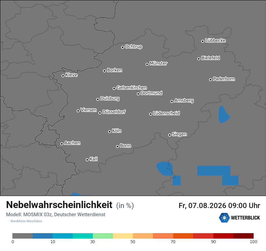 Modellkarte MOSMIX – prob_fog – nrw