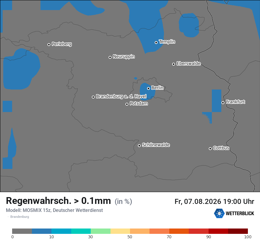 Modellkarte MOSMIX – prob_rain_0 – bb