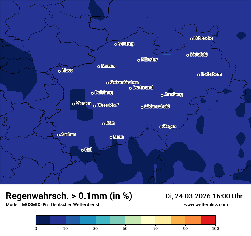 Modellkarte MOSMIX – prob_rain_0 – nrw