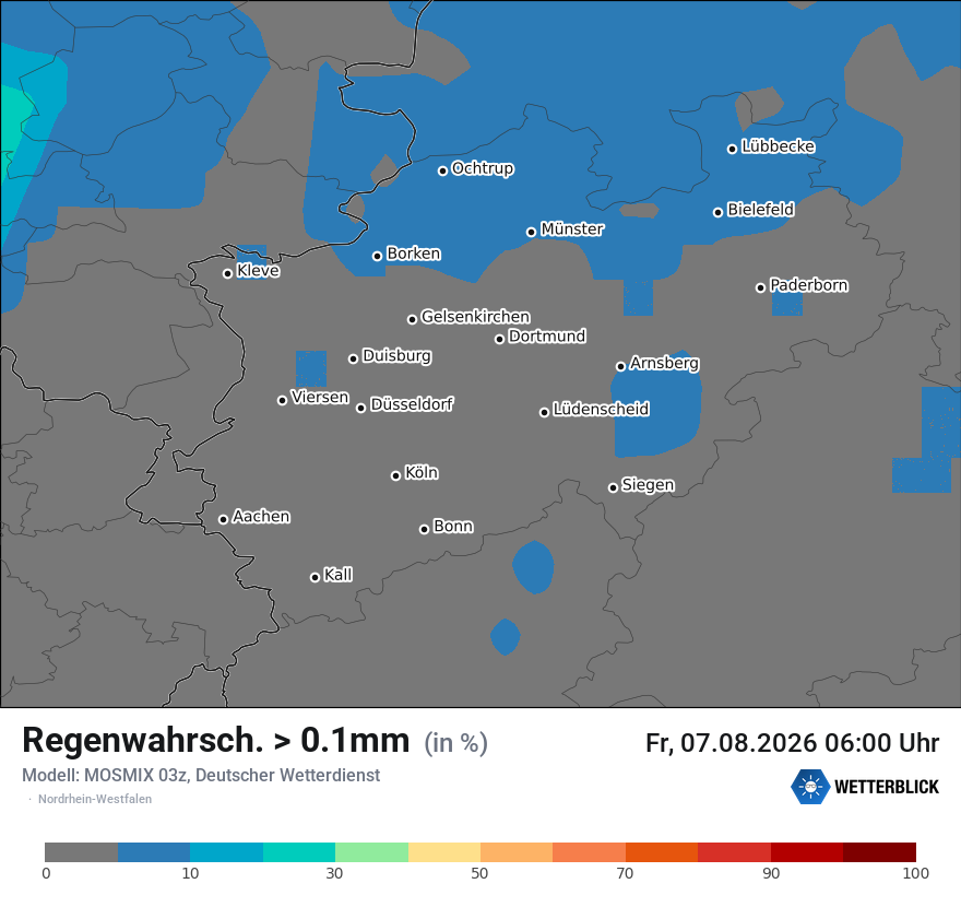 Modellkarte MOSMIX – prob_rain_0 – nrw