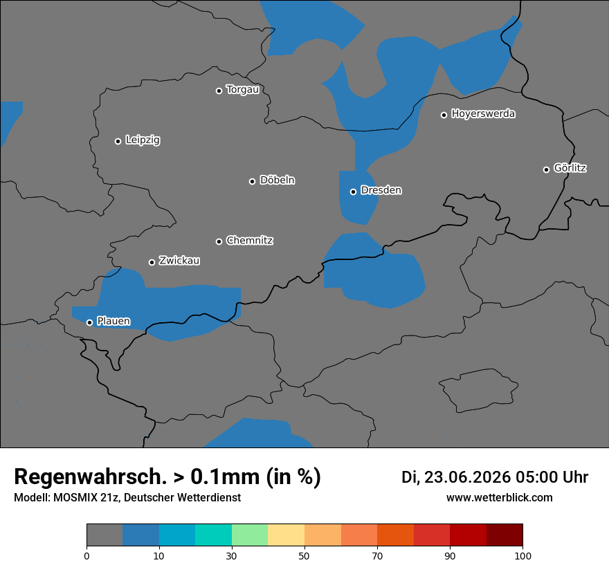 Modellkarte MOSMIX – prob_rain_0 – sn