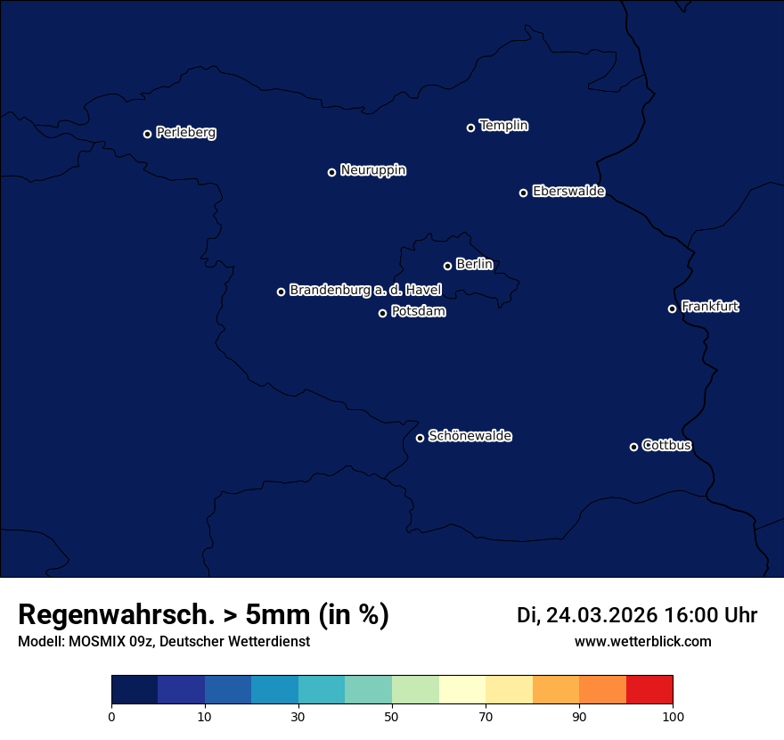 Modellkarte MOSMIX – prob_rain_5 – bb