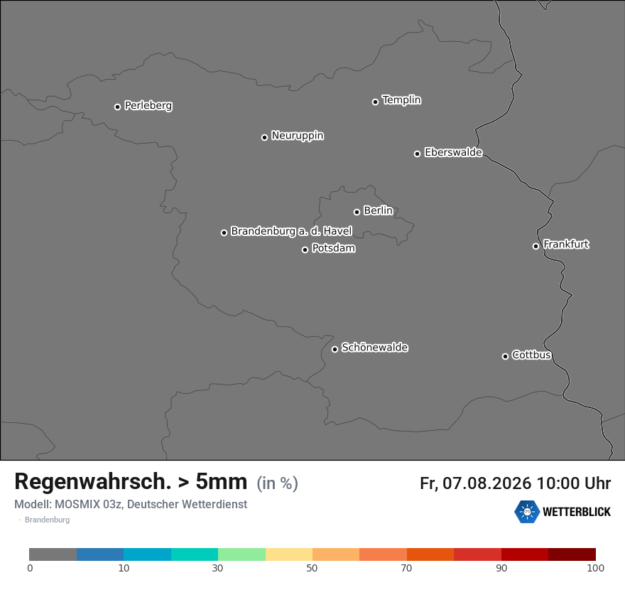 Modellkarte MOSMIX – prob_rain_5 – bb