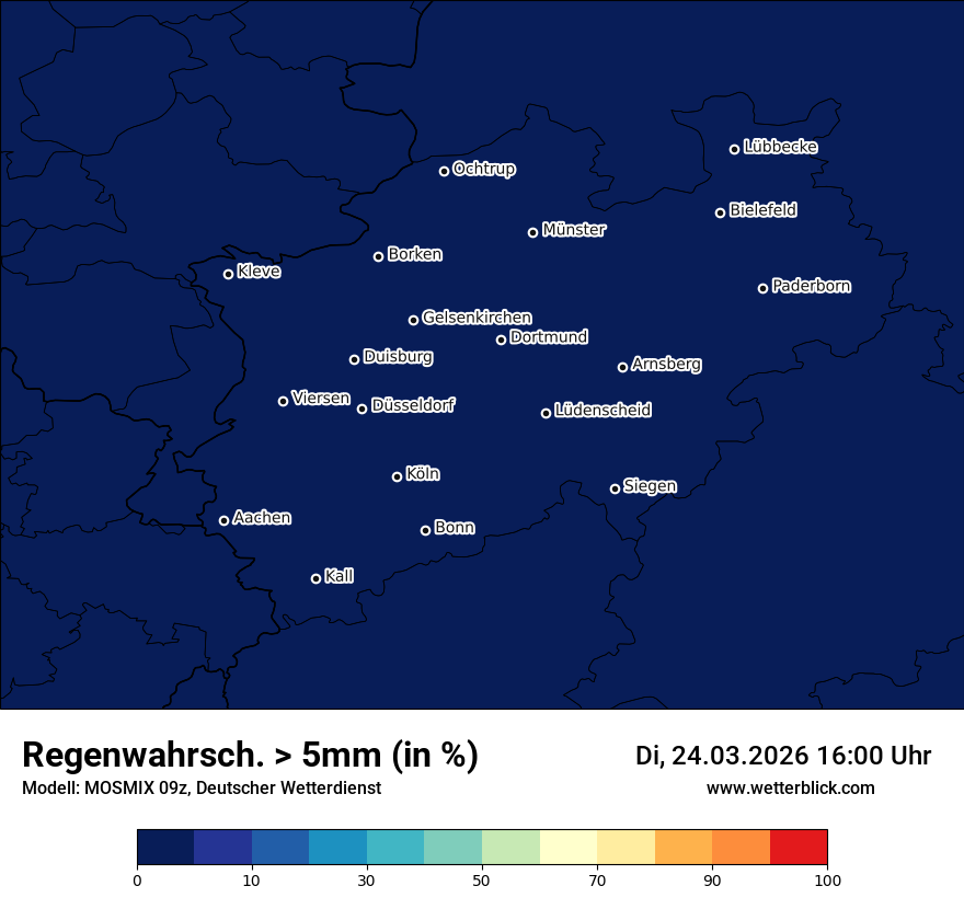 Modellkarte MOSMIX – prob_rain_5 – nrw
