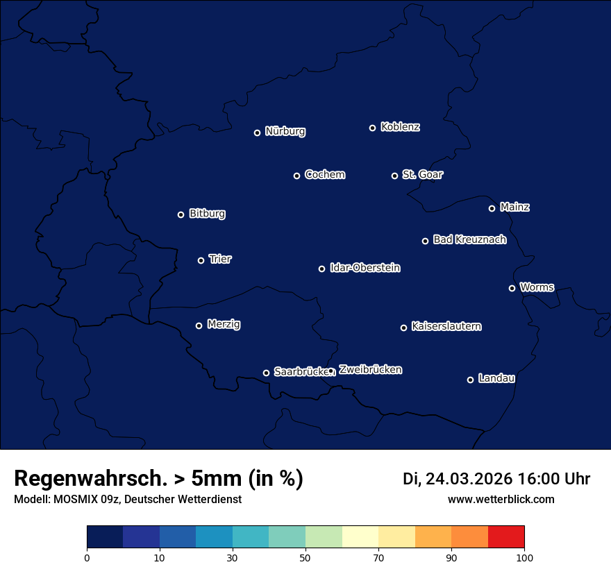 Modellkarte MOSMIX – prob_rain_5 – rp