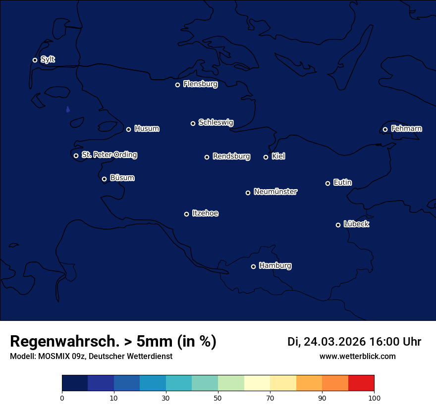 Modellkarte MOSMIX – prob_rain_5 – sh