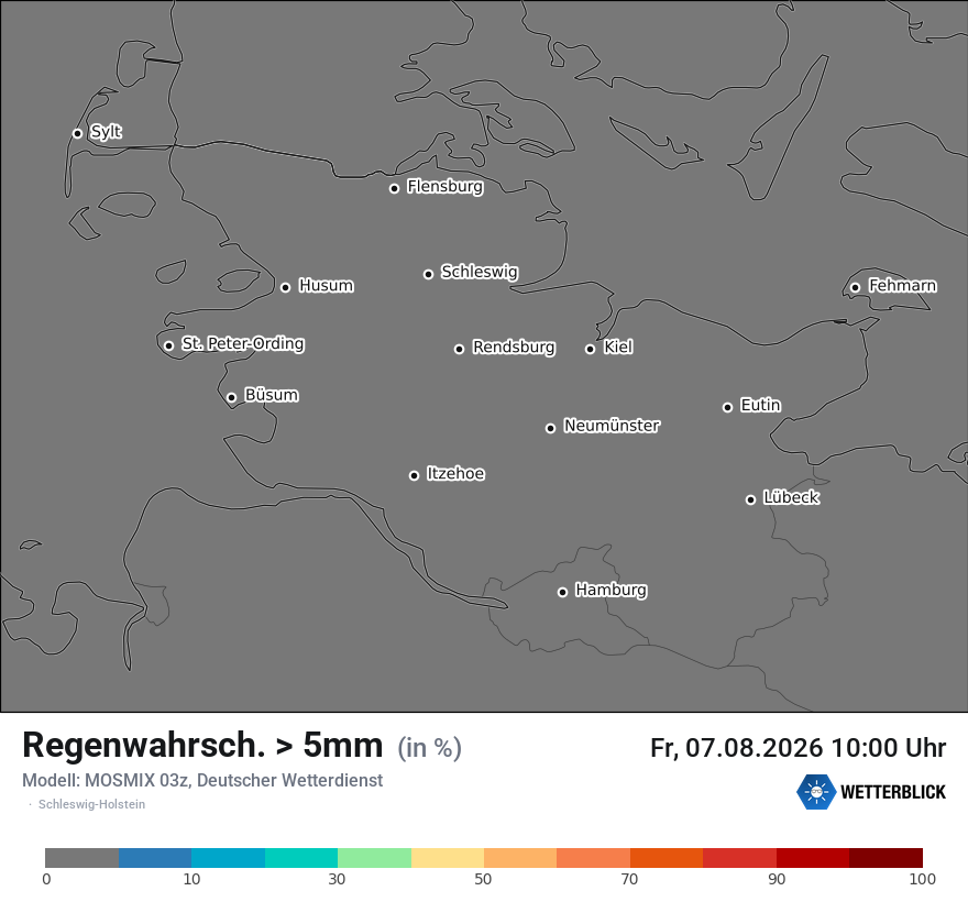 Modellkarte MOSMIX – prob_rain_5 – sh