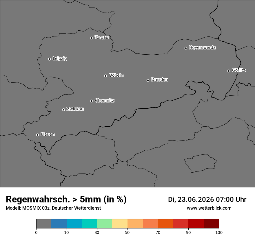Modellkarte MOSMIX – prob_rain_5 – sn