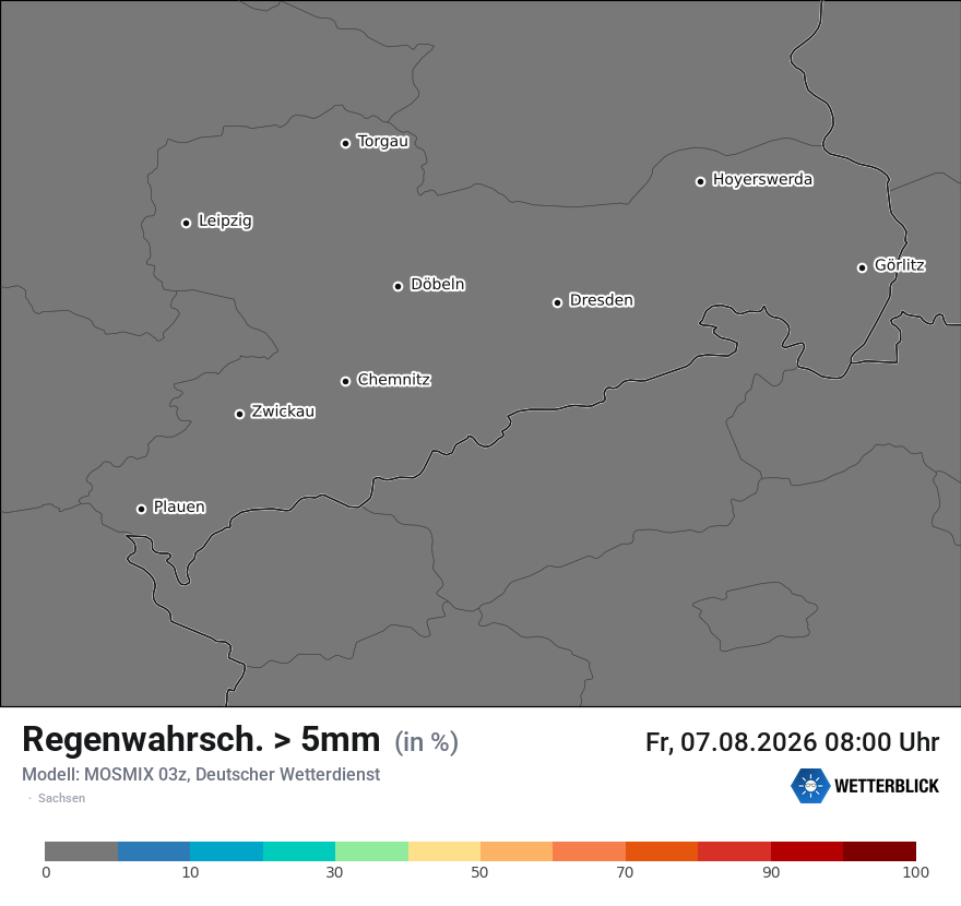 Modellkarte MOSMIX – prob_rain_5 – sn