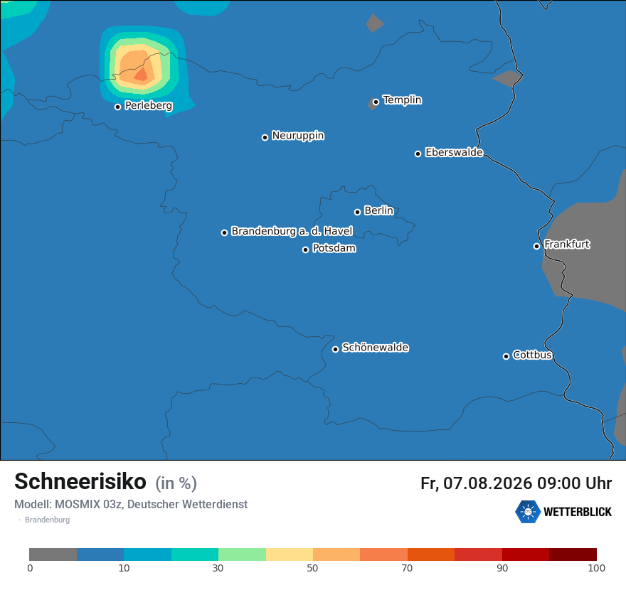Modellkarte MOSMIX – schnee – bb