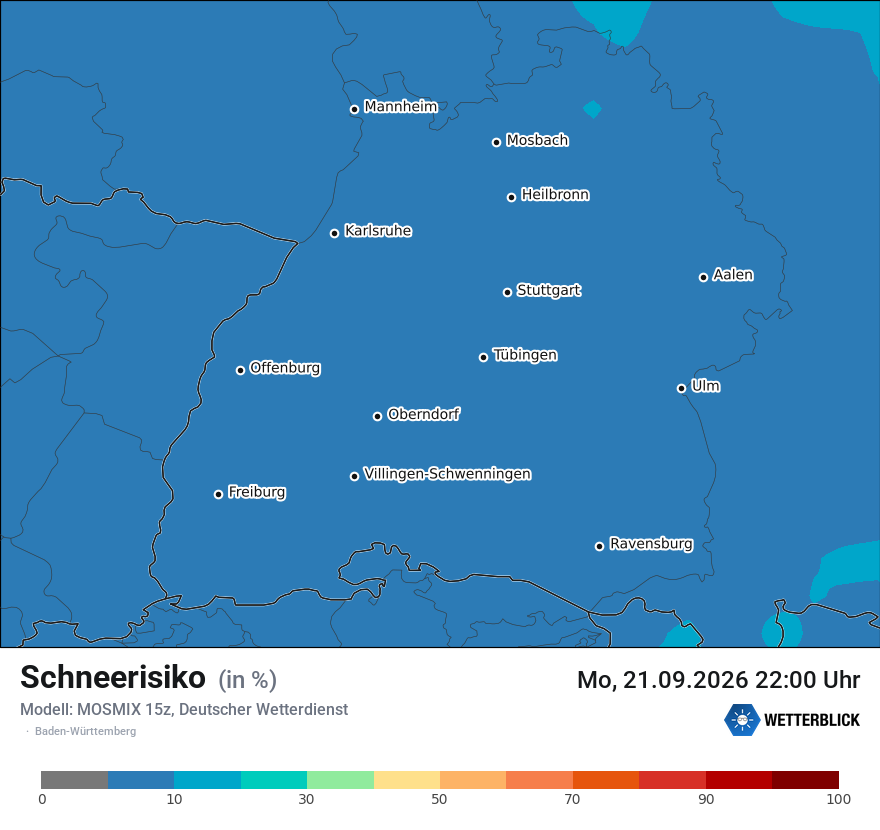 Modellkarte MOSMIX – schnee – bw