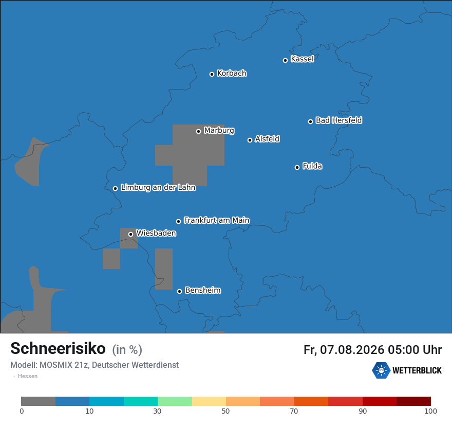 Modellkarte MOSMIX – schnee – he