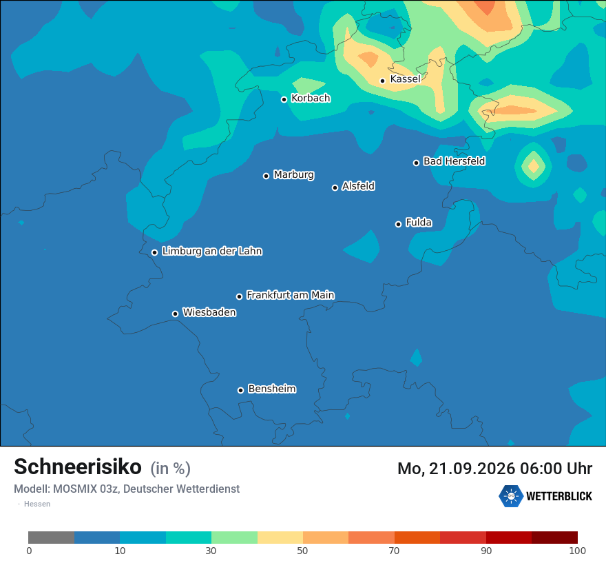 Modellkarte MOSMIX – schnee – he