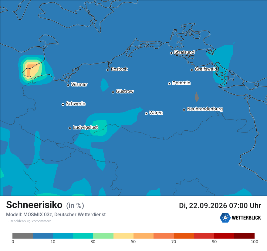 Modellkarte MOSMIX – schnee – mv